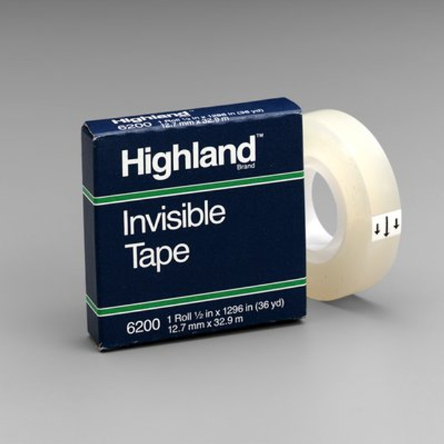 6200 Highland Transparent Tape 1/2" x 36 yd RGB