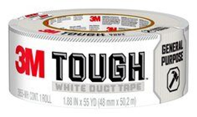 3M Tough Duct Tape 3955-WH - 1.88 in x 55 yd, White, 12 rls/cs 97131