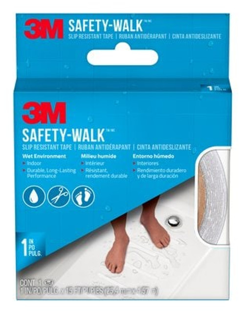 3M Safety-Walk Slip Resistant Tape Wet Enviroment 1" clear