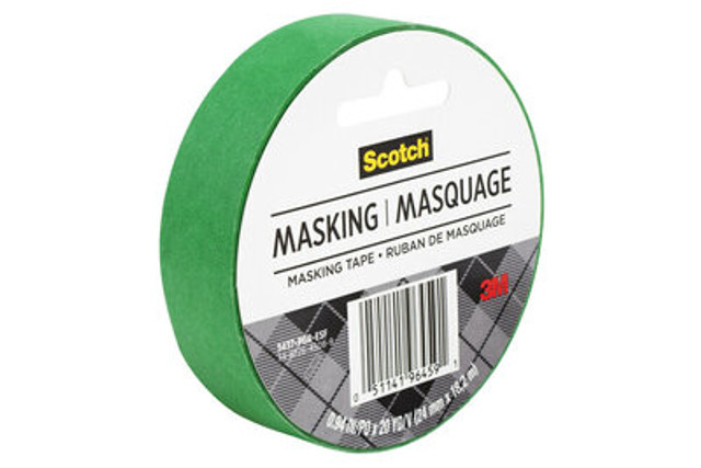 Scotch® Masking Tape, Primary Green, 3437-prg-esf