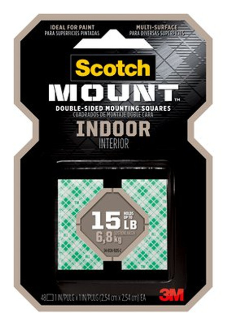 Scotch-Mount Indoor Double-Sided Mounting Squares 111H-SQ-24