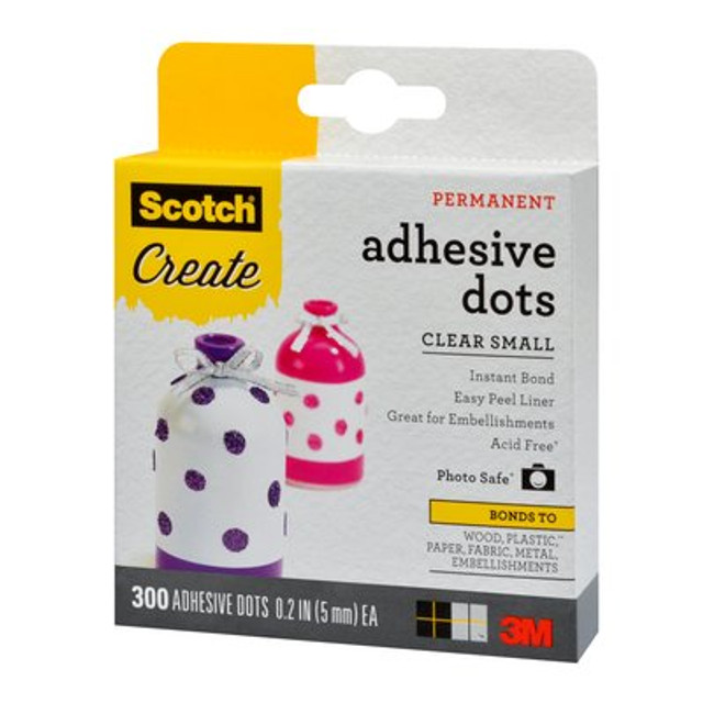 Scotch Adhesive Dots 010-300S-CFT, Clear 92016
