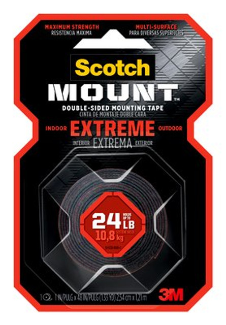 Scotch-Mount Extreme Double-Sided Mounting Tape 414H-48, 1 in x 48 in (2,54 cm x 1,21 m)