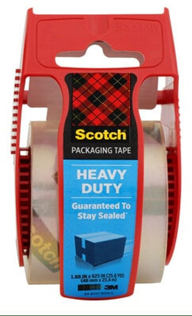 Scotch® Heavy Duty Packaging Tape with Dispenser, 1.88 IN x 800"