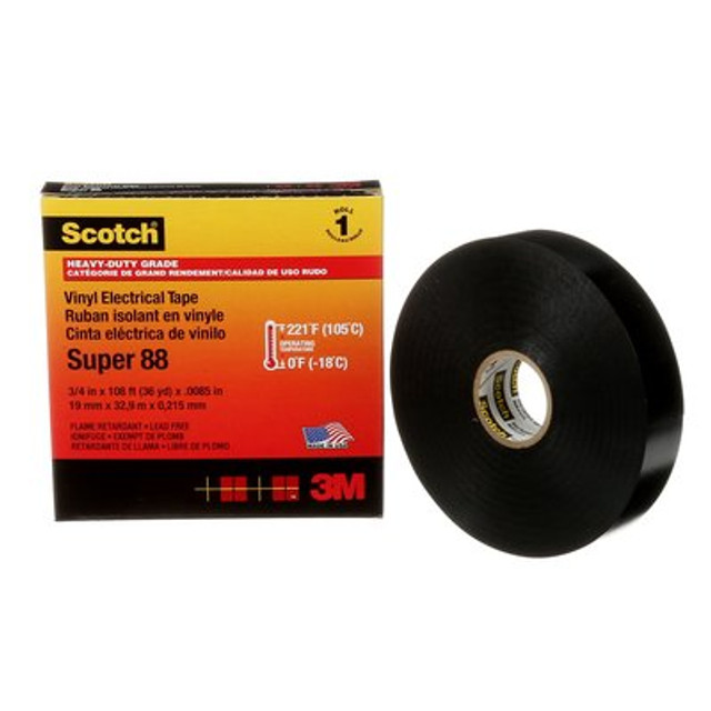 Scotch® Super 88 Professional Grade Vinyl Electrical Tape
