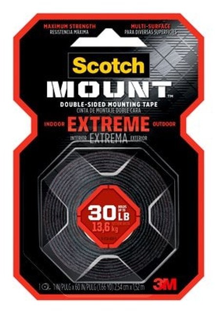 Scotch-Mount Extreme Double-Sided Mounting Tape 414H, 1 in x 60 in (2,54 cm x 1,52 m)