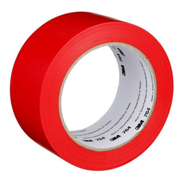 3M General Purpose Vinyl Tape 764, Red, 2 in x 36 yd, 5 mil