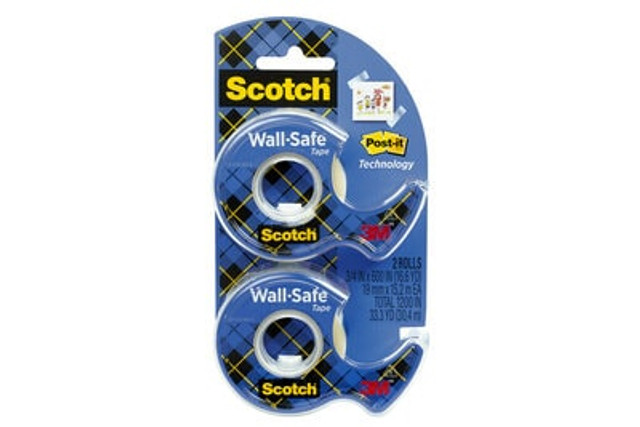 Scotch(R) Wall-Safe Tape     3/4in x 600in         