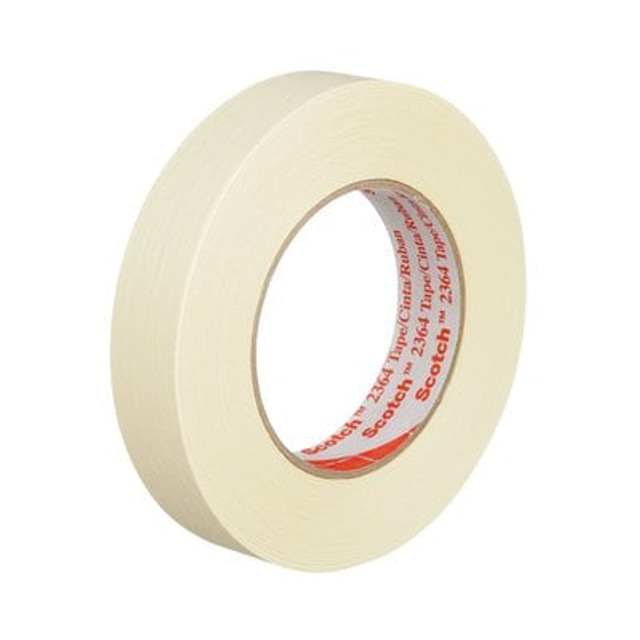 3M Performance Masking Tape, 2364, tan, 0.95 in x 60 yd (24 mm x 55 m), 6 per case