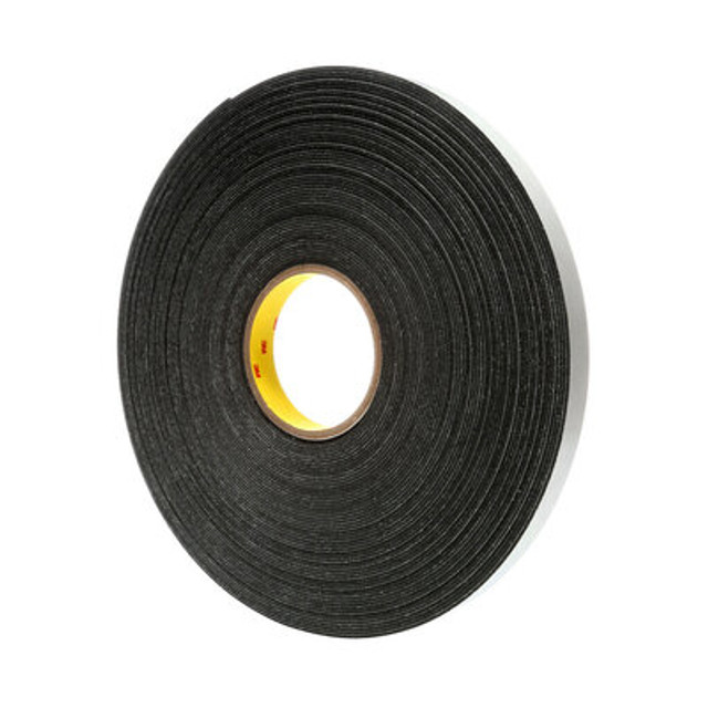 3M Double Coated Polyethylene Foam Tape 4466, Black, 62 mil