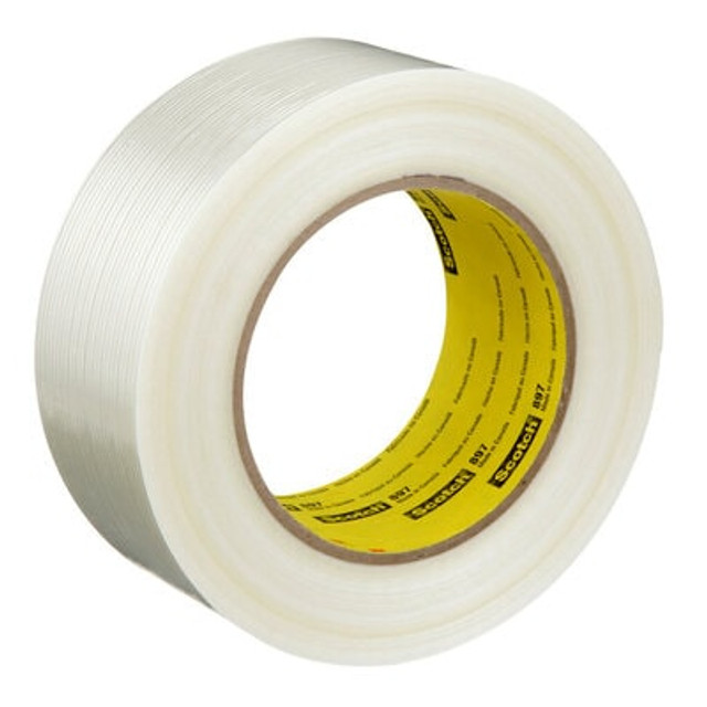 Scotch® Filament Tape 897, Clear, 48 mm x 55 m, 5 mil