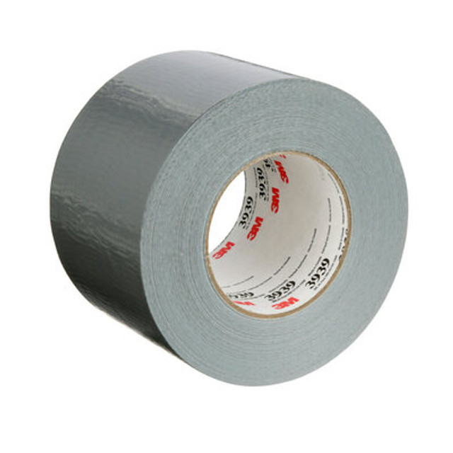 3M Duct Tape, 3939, silver, 9 mil (0.23 mm), 3.8 in x 60 yd (96 mm x 55 m)
