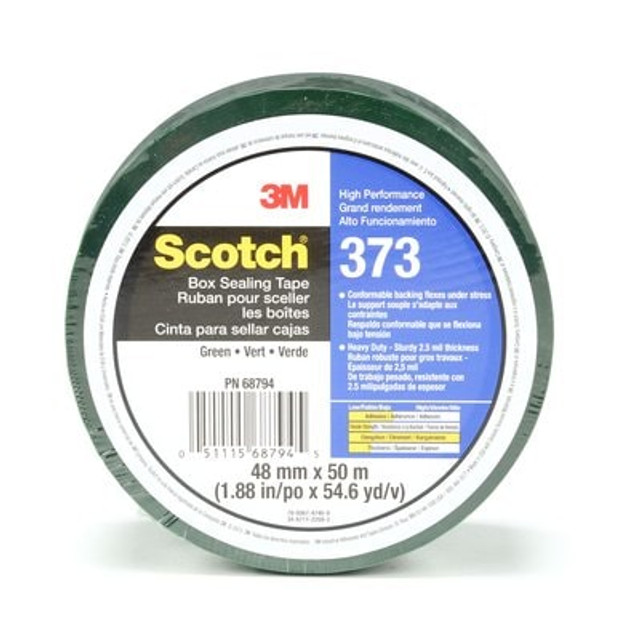 Scotch® High Performance Box Sealing Tape 373 Green, 48mmx50 m
