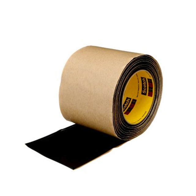 Scotch Vinyl Mastic Roll, 2210, black, 90 mil (2.3 mm), 4 in x 10 ft (100 mm x 3 m)