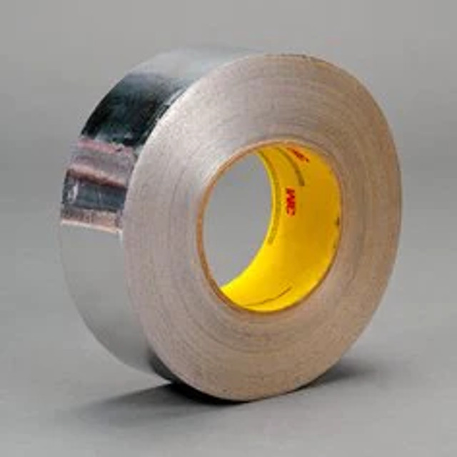 3M Aluminum Foil Tape 3380, Silver, 12 in x 60 yd, 3.25 mil, 1 roll percase 17824