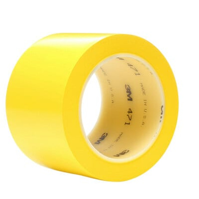 3M Vinyl Tape 471 Yellow, 3 in x 36 yd 5.2 mil