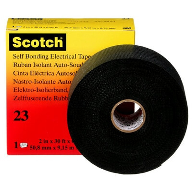 Scotch® Rubber Splicing Tape 23, 2 in x 30 ft, Black