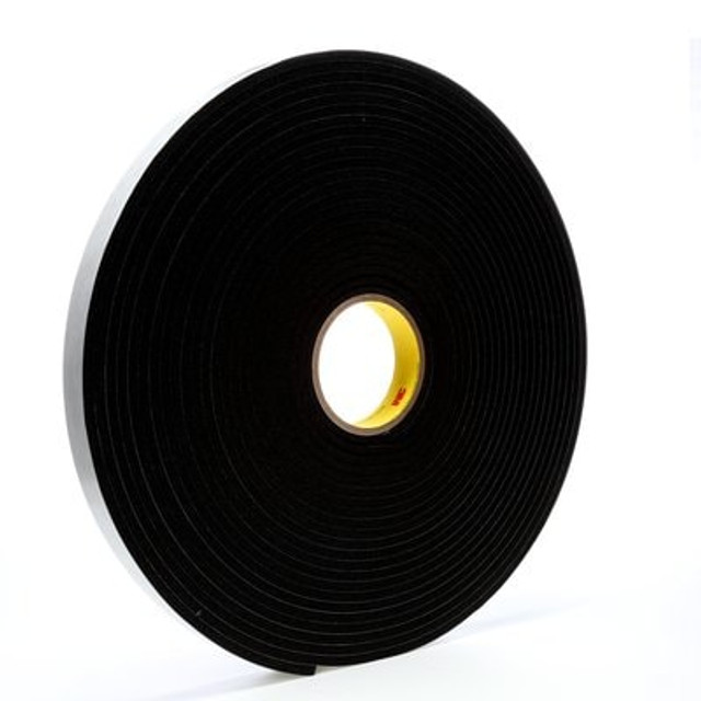 3M Vinyl Foam Tape 4504 Black, 1 in x 18 yd