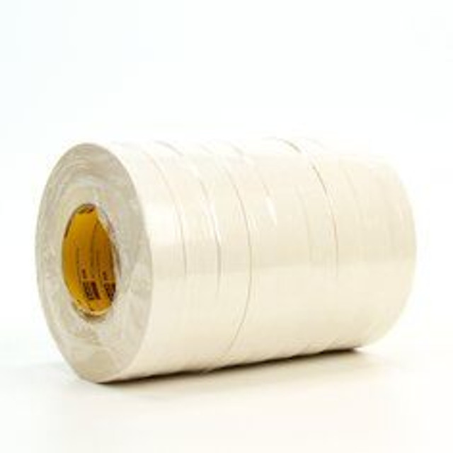 3M Textile Flatback Tape 2526, White, 12 in x 60 yd, 9.8 mil, 4 percase 17448