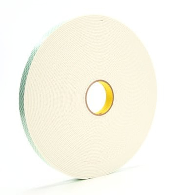 3M Dbl Coat Urethane Foam Tape 4008 Off-White, 1inx36yd 1/8 in