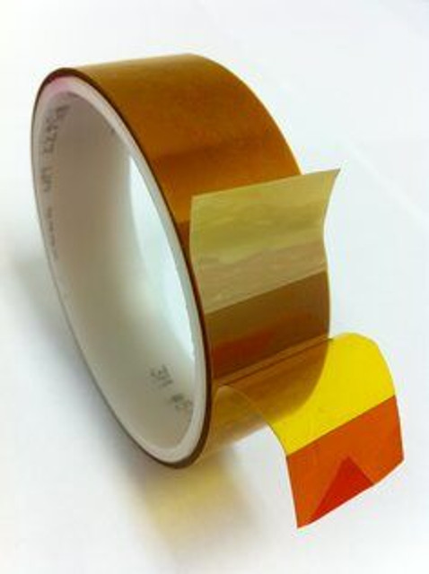 3M Linered Low-Static Polyimide Film Tape 5433 Amber, 3 in x 36 yds x2.7 mil, 4/Case, Bulk 30151