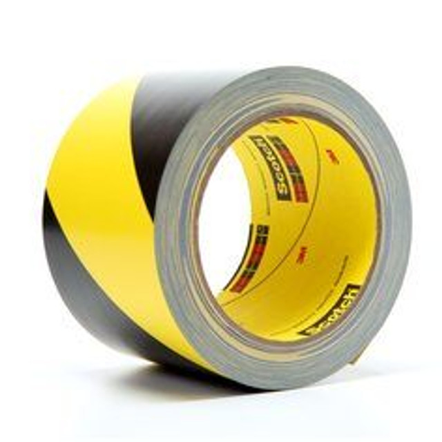 3M Safety Stripe Vinyl Tape 5702, Black/Yellow, 3 in x 36 yd, 5.4 mil, 12 Roll/Case 3951