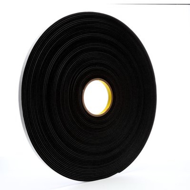 3M Vinyl Foam Tape 4508 Black, 1/2 in x 36 yd