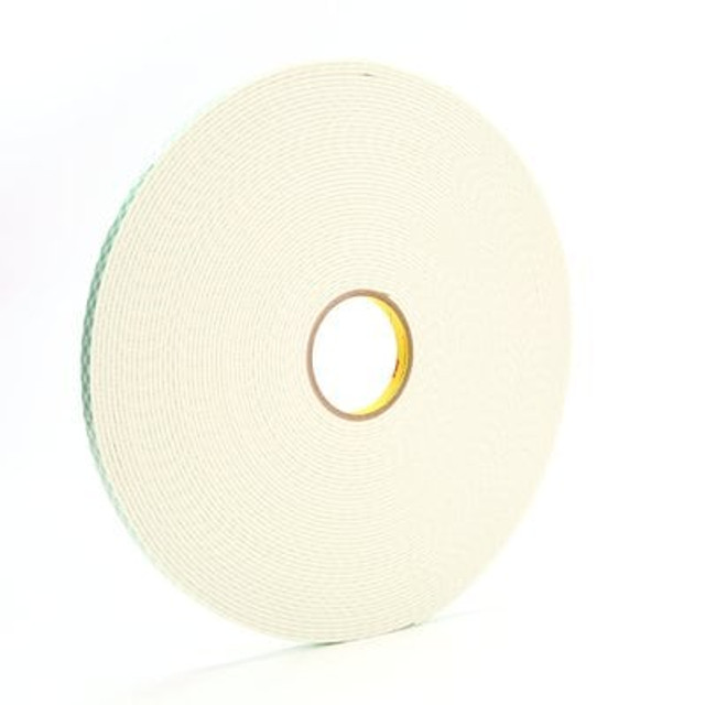 3M Dbl Coat Urethane Foam Tape 4008 Off-White, 1/2inx36yd 1/8in