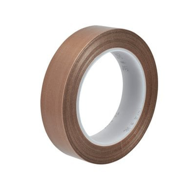 3M PTFE Glass Cloth Tape 5451, Brown, 1 in x 36 yd CLOP