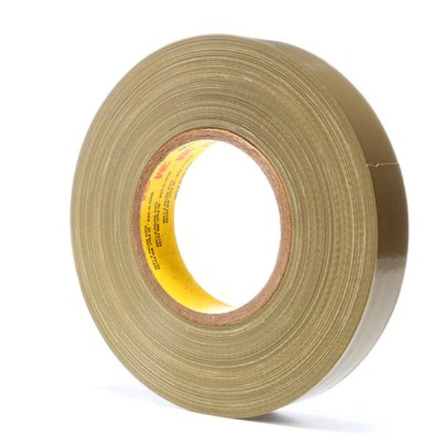 Scotch® Polyethylene Ctd Cloth Tape 390 Olive, 1inx60yd 11.7 mil