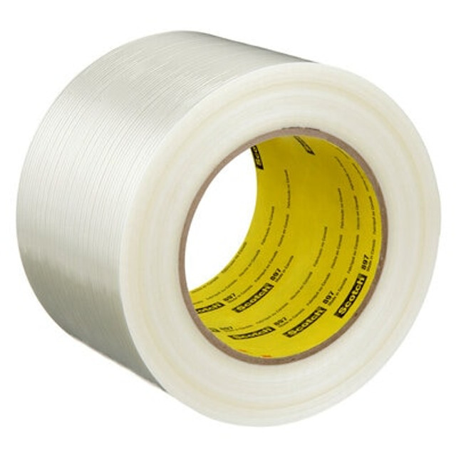 Scotch® Filament Tape 897, Clear, 72 mm x 55 m, 5 mil