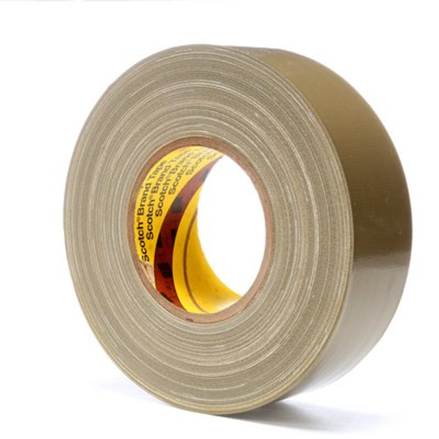 Scotch® Polyethylene Ctd Cloth Tape 390 Olive, 48mmx54.8 m