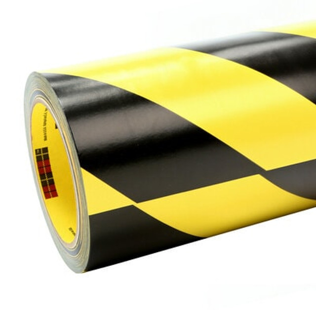 3M Safety Stripe Tape 5702, Black/Yellow, 5.4 mil