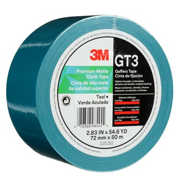 3M Premium Matte Cloth (Gaffers) GT3 Teal 72mmx50mmil6