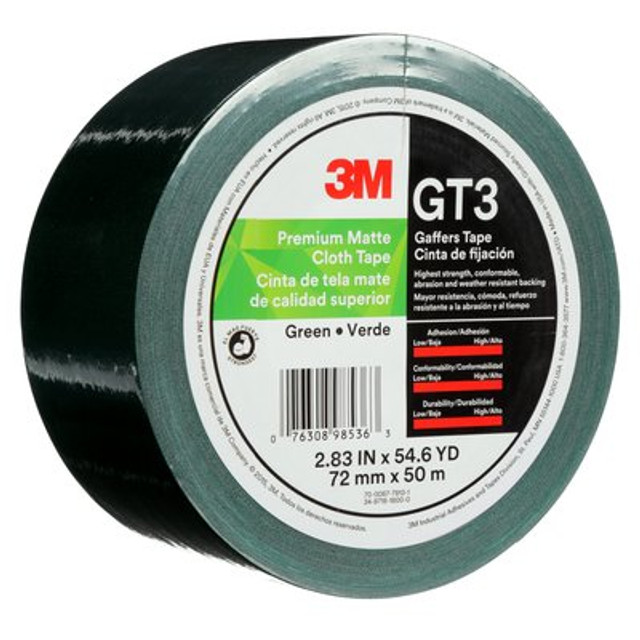 3M Premium Matte Cloth (Gaffers) GT3 grn 72mmx50mmil6