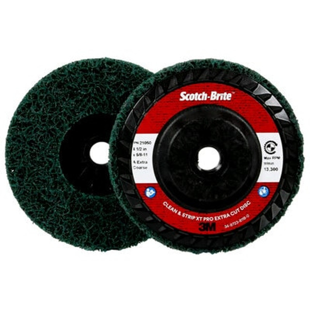 Scotch-Brite Clean and Strip XT Pro Extra Cut Disc, Extra
 Coarse, Green