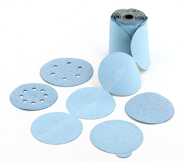 Paper Discs,6S Premium Stearated Ceramic High Performance Ceramic Paper Disc,  Hook & Loop (5 holes) 35332