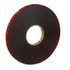 3M VHB Tape 5962, Black, 12 mm x 500 m, 62 mil, Levelwound, 1 Roll/Case 195