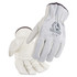 Black Stallion GRAIN/SPLIT COWHIDE - Kevlar SEWN DRIVER'S STYLE GLOVES, Size M | Gray/White