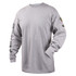 Black Stallion 7 oz FLAME-RESISTANT COTTON Gray Long Sleeve T-SHIRT - NFPA 2112, NFPA 70E, COLOR GY, Size 4XL, COLOR GY, Size 4XL | Heather Gray