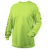 Black Stallion 7 oz FLAME-RESISTANT COTTON Lime Green Long Sleeve T-SHIRT - NFPA 2112, NFPA 70E Size Small