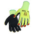 Black Stallion A5 CUT RESISTANT and IMPACT SANDY NITRILE COATED HI-VIS HPPE BLEND GLOVE, COLOR HB, Size Small, COLOR HB, Size Small