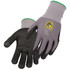 Black Stallion 15G NYLON/SPANDEX NITRLE MICRO FOAM COATED w/ DOTS GLOVE, COLOR GB, Size Large, COLOR GB, Size Large | GRAY/BLACK