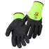 Black Stallion 10G ACRYLIC 3/4 CRINKLE LATEX COATED GLOVES, COLOR HB, Size 2XL | Safety Lime/Black