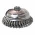 Heavy-Duty Knot-Style Cup Brushes, 6 in Dia., 0.023 in Stainless Steel Wire