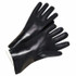 PVC-Coated Jersey-Lined Gloves, Rough Grip, 12 in, Large, Black