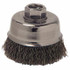 Crimped Wire Cup Brush, 6 in Dia., 5/8-11 Arbor, 0.014 in Carbon Steel