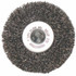 Crimped Wheel Brushes, 8 in D x 1 in W, 0.014 in, Carbon Steel