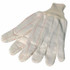 Cotton/Polyester Corded Double-Palm with Nap-In Finish Gloves, Knit Wrist, Natural, Large