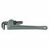 Aluminum Pipe Wrench, 15Â° Head Angle, Drop Forged Steel Jaw, 14 in